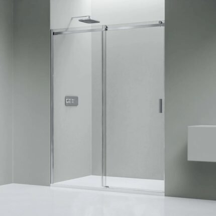 Elena Niche 8mm Glass Sliding Shower Door Enclosure In Chrome